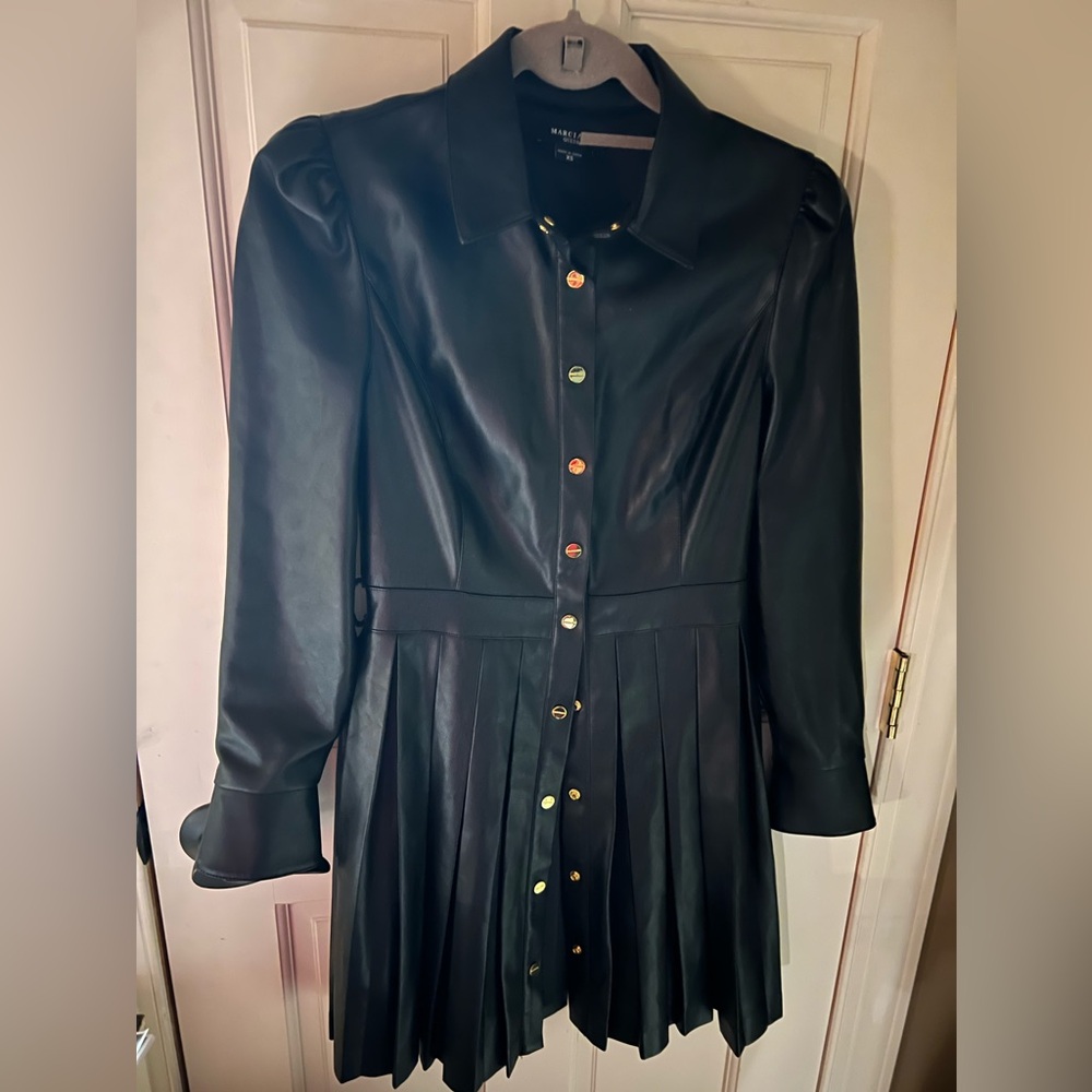 Guess Marciano Faux Leather Dress XS